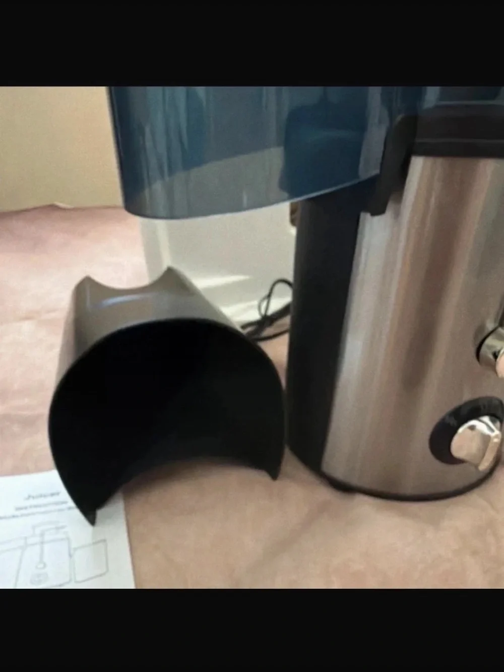 Stainless Steel Electric Centrifugal Juicer - Black